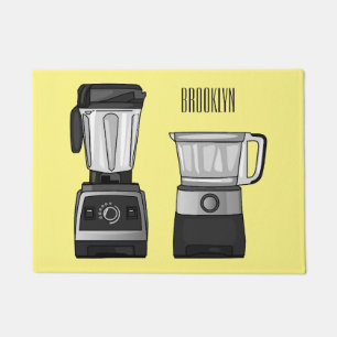 Paillasson Illustration du processeur et du mixeur alimentair