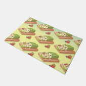 Paillasson Illustration du rouleau de gâteau Matcha (Incliné)