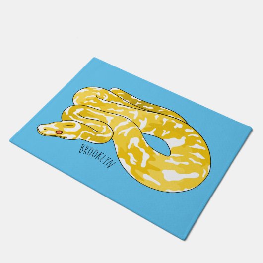 Paillasson Illustration du serpent python birman (Incliné)