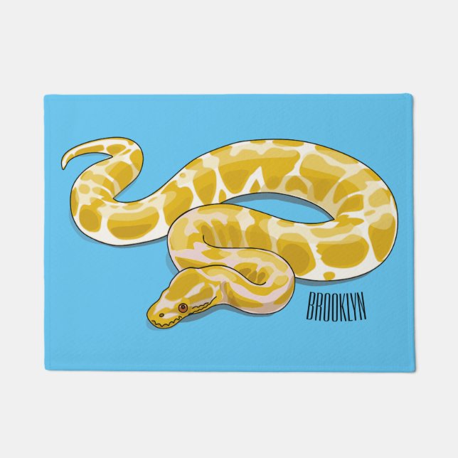 Paillasson Illustration du serpent python birman (Devant)