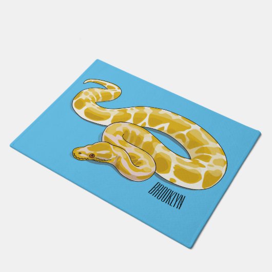 Paillasson Illustration du serpent python birman (Incliné)