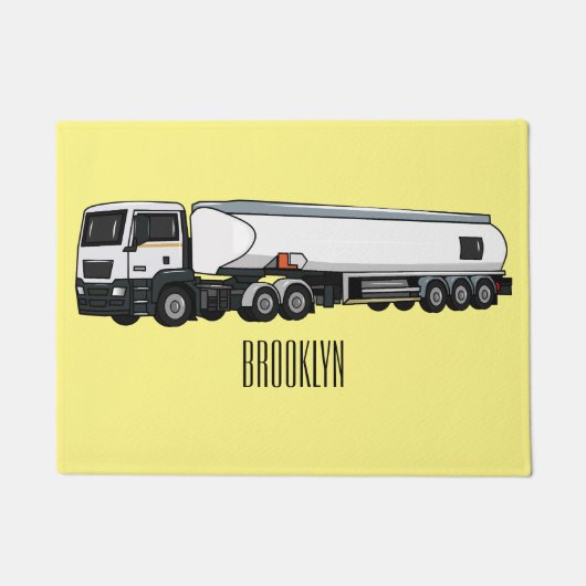 Paillasson Illustration du transport de carburant par camion- (Devant)