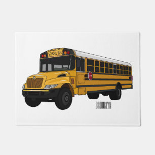 Paillasson Illustration d'un autobus scolaire