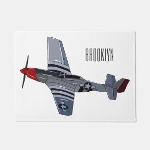 Paillasson Illustration d'un avion de chasse-bombardier