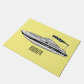 Paillasson Illustration d'un bateau à moteur (Incliné)