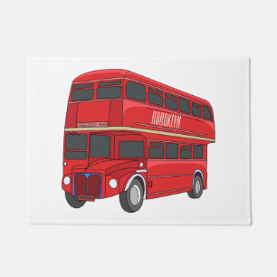 Paillasson Illustration d'un bus à deux étages