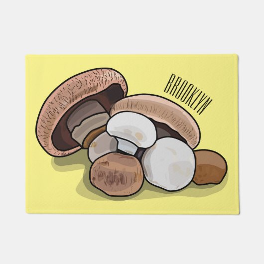 Paillasson Illustration d'un champignon (Devant)