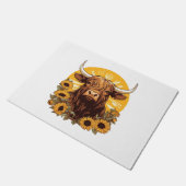 Paillasson Illustration d'une vache des Highlands avec Sunflo (Incliné)