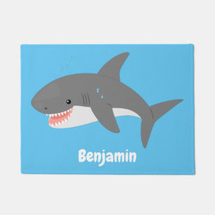 Paillasson Illustration joyeuse du grand requin blanc