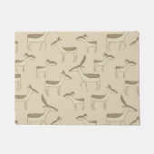 Paillasson Illustration moderne de cerf Motif beige (Devant)