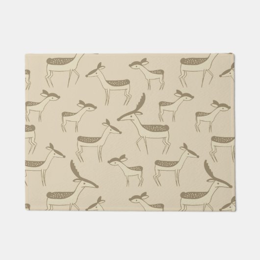 Paillasson Illustration moderne de cerf Motif beige (Devant)