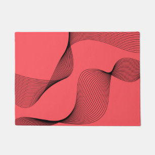 Paillasson Illustration ondulée moderne, élégante, tendance,