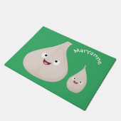 Paillasson Illustration végétale de caricature à l'ail mignon (Incliné)