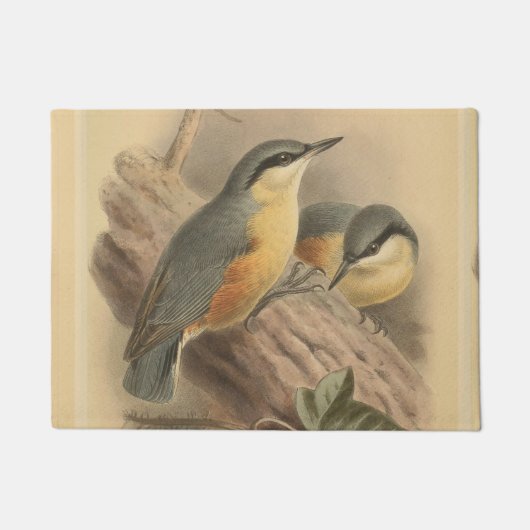 Paillasson Illustration vintage de Nuthatch (Devant)