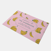 Paillasson Illustrations de banane cool en adresse rose (Incliné)