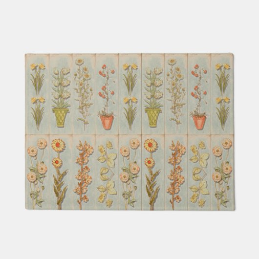 Paillasson Illustrations de Plante vintage rustique (Devant)