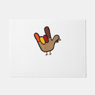 Paillasson ILY Sign Language Main Turkey Thanksgiving Holiday
