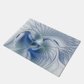 Paillasson Imaginaire dynamique tons bleus Abstraits Art frac (Incliné)