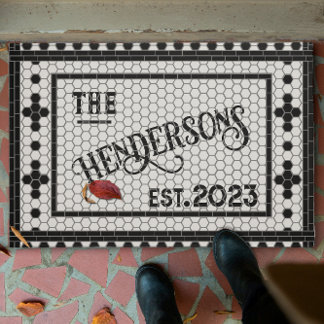 Paillasson Impression de carreaux hexagonaux Porte Mat person