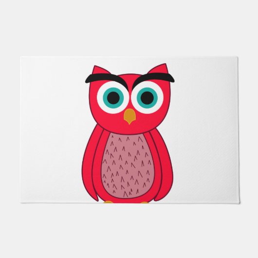 Paillasson Impression de photo de hibou (Devant)
