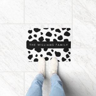 Paillasson Impression De Vache, Spots De Vache, Noir Et Blanc
