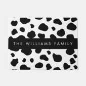 Paillasson Impression De Vache, Spots De Vache, Noir Et Blanc (Devant)