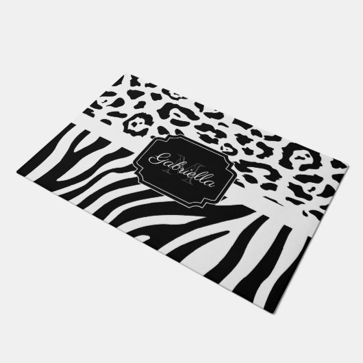 Paillasson Impression Lepard / Impression Zebra (Incliné)