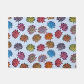 Paillasson Impression Rose pointillée, Modèle Floral Moderne (Devant)