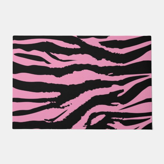 Paillasson Impression Zèbre rose chaud (Devant)