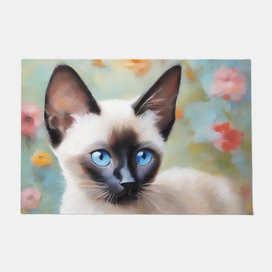 Paillasson Impressionniste Siamese Portrait (Devant)