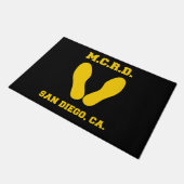 PAILLASSON IMPRIMANTES DE PILOTES MCRD SAN DIEGO SUR NOIR (Incliné)