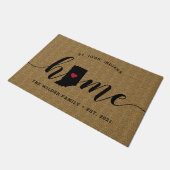 Paillasson Indiana Home State Personnalisé (Incliné)