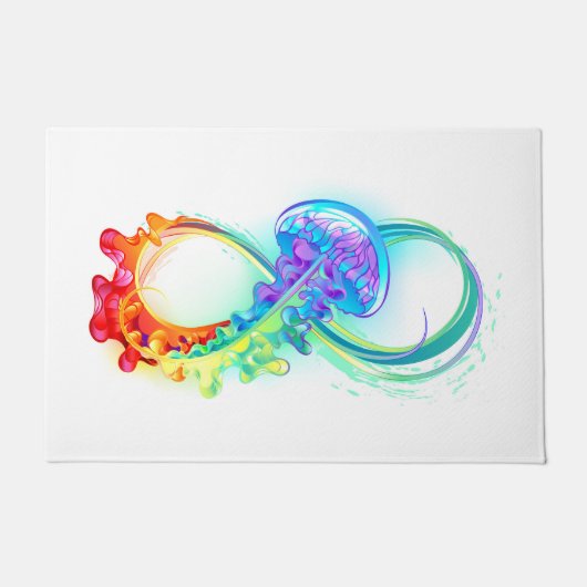 Paillasson Infinité avec la méduse arc-en-ciel (Devant)