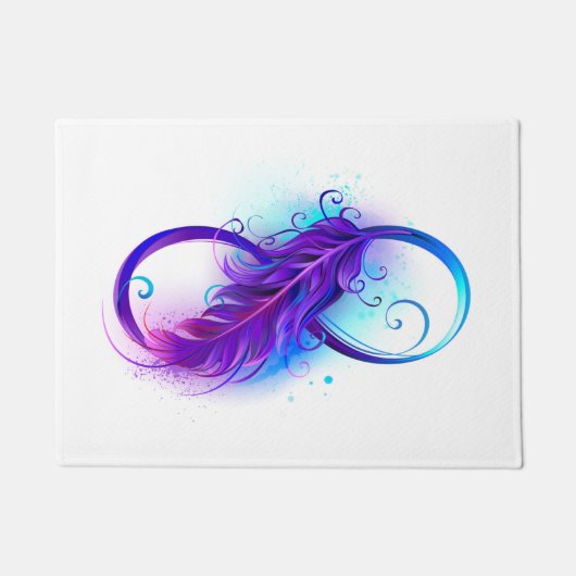 Paillasson Infinity with purple feather (Devant)