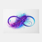 Paillasson Infinity with purple feather (Devant)