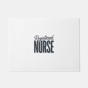 Paillasson Infirmière diplômée Script Typographie Vector Desi