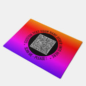 Paillasson Informations d'analyse de code QR et format de tex (Incliné)