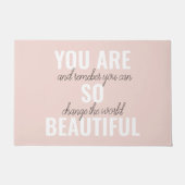Paillasson Inspiration Vous Êtes Si Belle Citation Positive (Devant)