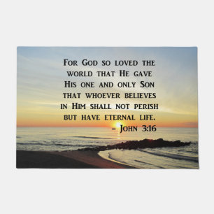 PAILLASSON INSPIRING JOHN 3:16 SUNRISE PHOTO DESIGN