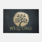 Paillasson Instructeur de méditation Yoga Black Gold Tree Bie (Devant)