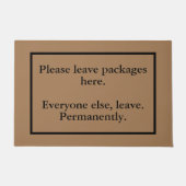 Paillasson Introvert's Leave Packages Here Doormat (Devant)