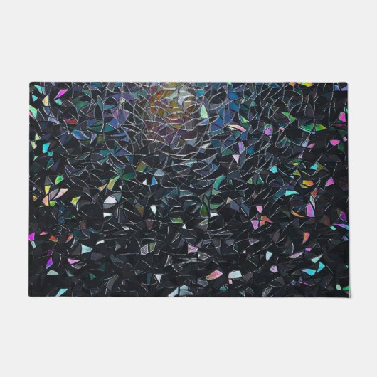Paillasson Iridescent Abstract Stained Glass Pattern (Devant)