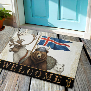 Paillasson Islande, vigne, drapeau, rennes, renard, ours / Ar