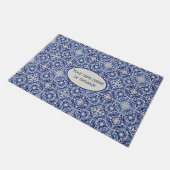 Paillasson Italien Ancien Style Carrelé bleu et blanc - propr (Incliné)