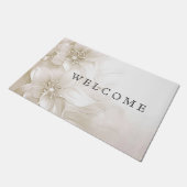 Paillasson Ivory White Flowers Doormat (Incliné)