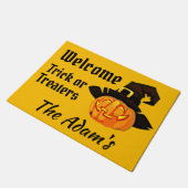 Paillasson Jack O'Lantern Halloween Welcome Trick ou des Trai (Incliné)