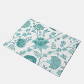 Paillasson Jacobean Floral Lg Motif Teintures sur blanc (Incliné)