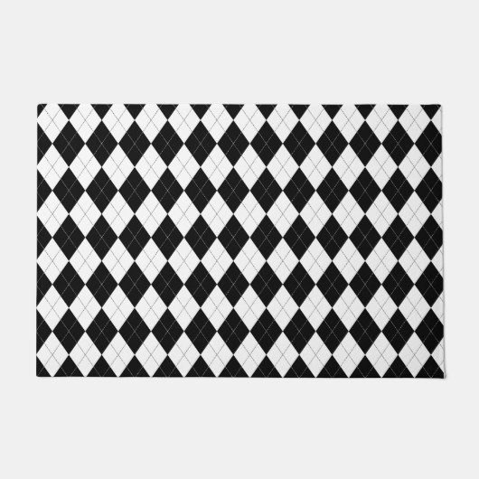 Paillasson Jacquard Motif noir et blanc (Devant)