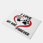 Paillasson J'aime mon chien jeter l'oreiller (Incliné)