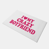 Paillasson J'aime mon copain fou (Incliné)